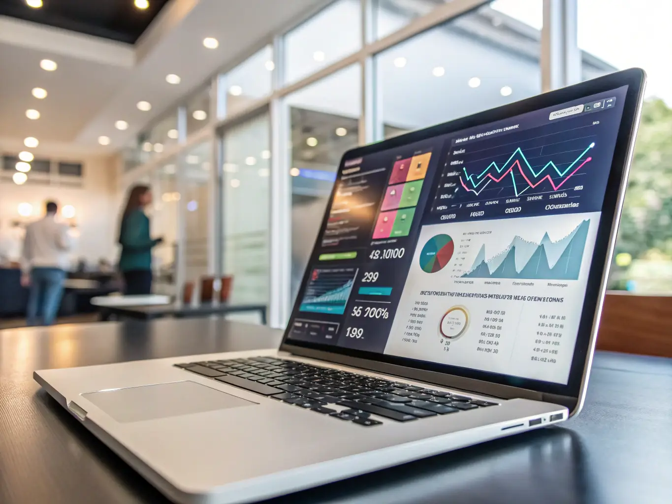 A clean, modern website design showcasing various digital marketing tools and strategies, such as SEO analytics, social media dashboards, and PPC campaign results, all integrated into a seamless interface.